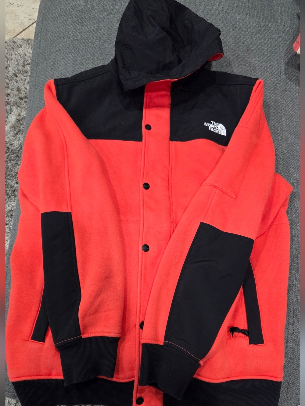 The North Face Red and Black Fleece Jacket
